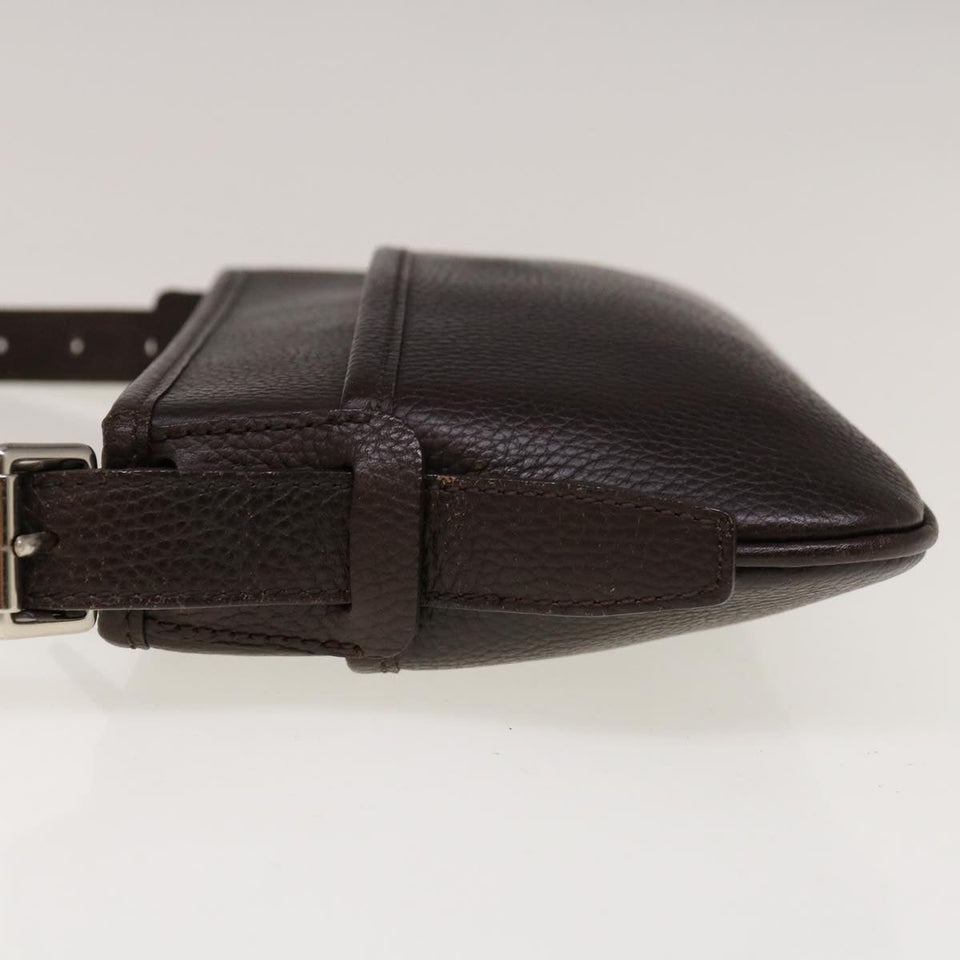 Luxury Burberry Shoulder Bag Leather Brown Auth ep3221