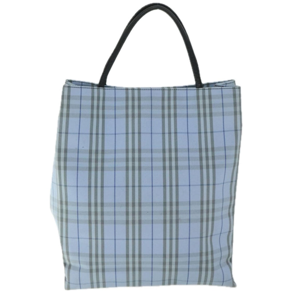 Luxury Burberry Nova Check Hand Bag Nylon Light Blue Auth ep3412