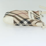 Luxury Burberry Nova Check Shoulder Bag Coated Canvas Beige Auth ep3454