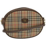 Luxury BurberrySs Nova Check Shoulder Bag Canvas Beige Auth ep3529