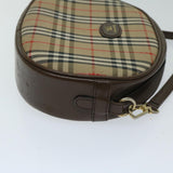 Luxury BurberrySs Nova Check Shoulder Bag Canvas Beige Auth ep3529