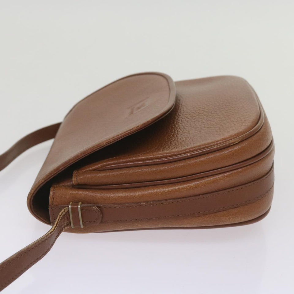 Luxury BurberrySs Shoulder Bag Leather Brown Auth ep3582