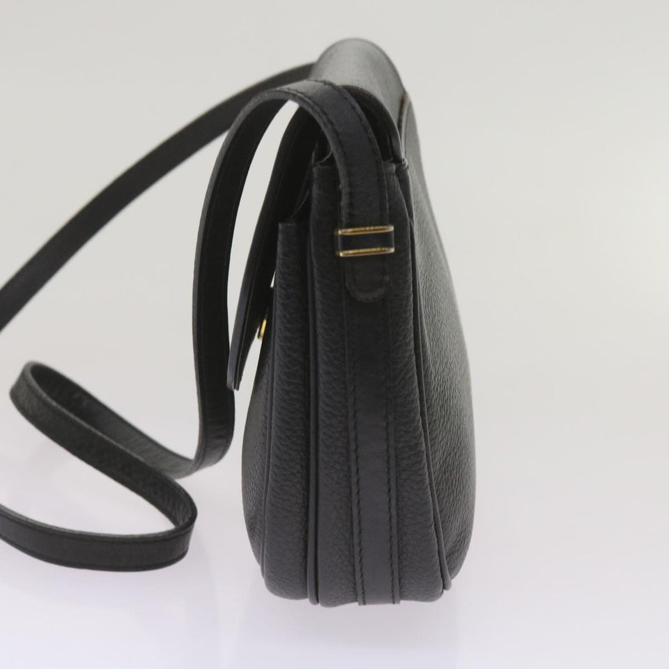 Luxury BurberrySs Shoulder Bag Leather Black Auth ep3585