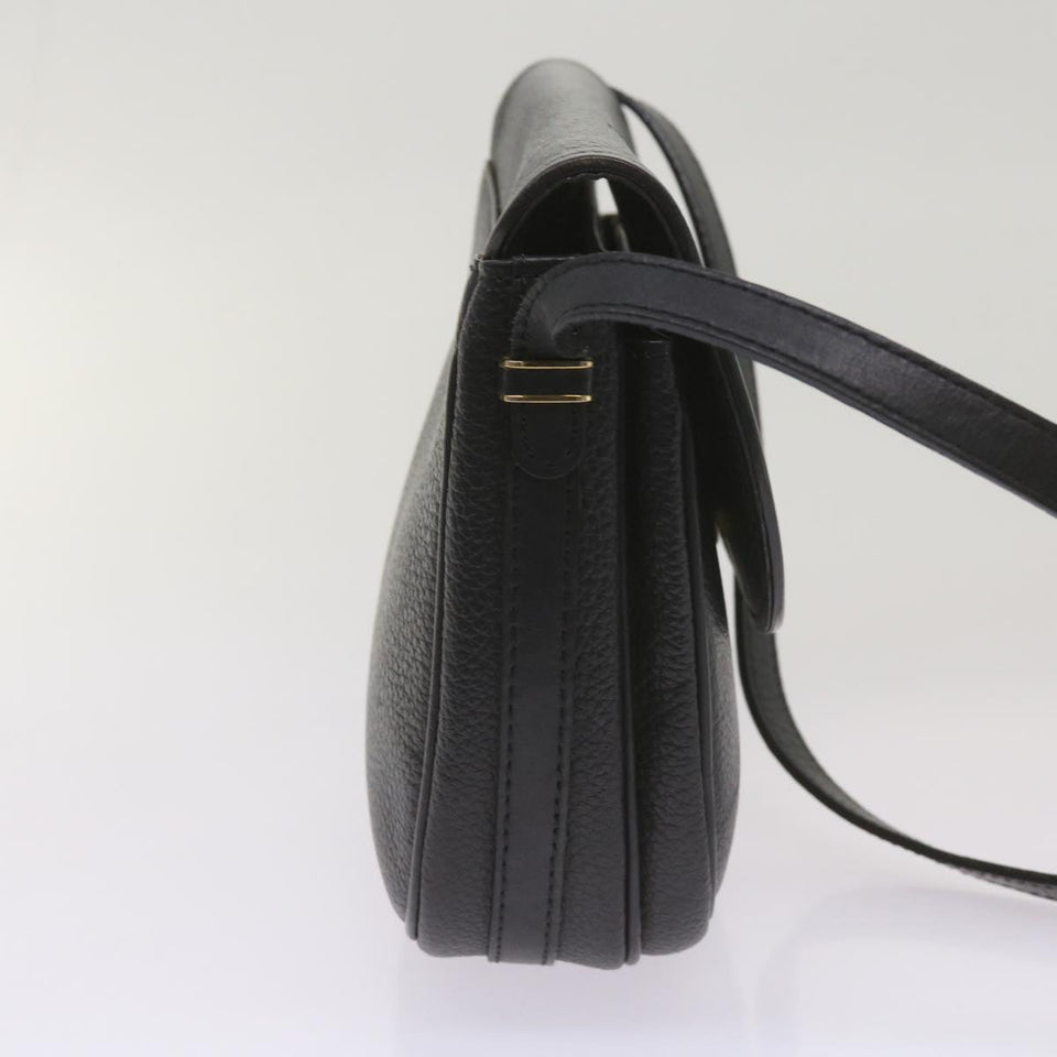 Luxury BurberrySs Shoulder Bag Leather Black Auth ep3585