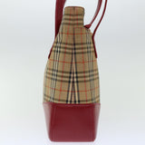 Luxury Burberry Nova Check Tote Bag Canvas Beige Auth ep3587