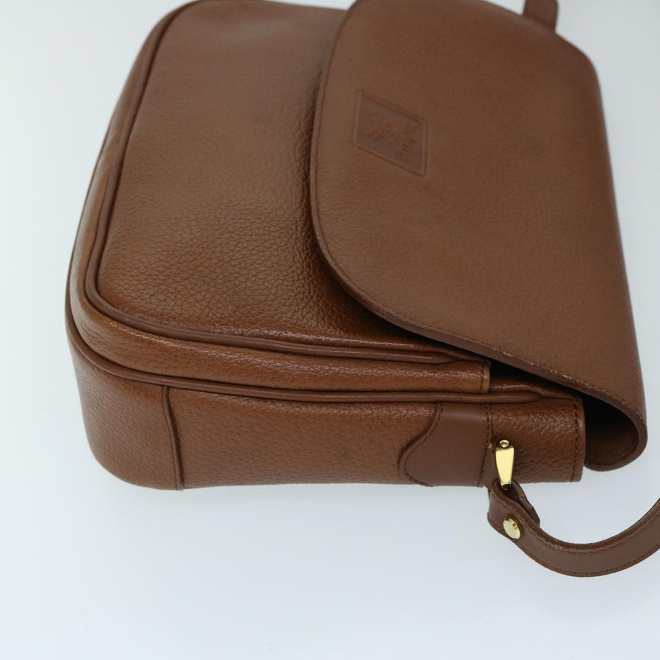 Luxury BurberrySs Shoulder Bag Leather Brown Auth ep3760