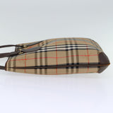 Luxury BurberrySs Nova Check Tote Bag Canvas Beige Auth ep4173
