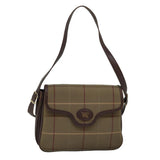 Luxury BurberrySs Nova Check Shoulder Bag Canvas Beige Brown Auth ep4359