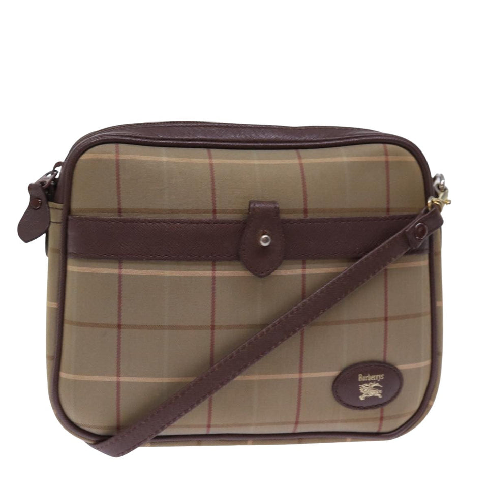 Luxury BurberrySs Nova Check Shoulder Bag Canvas Brown Auth ep4438