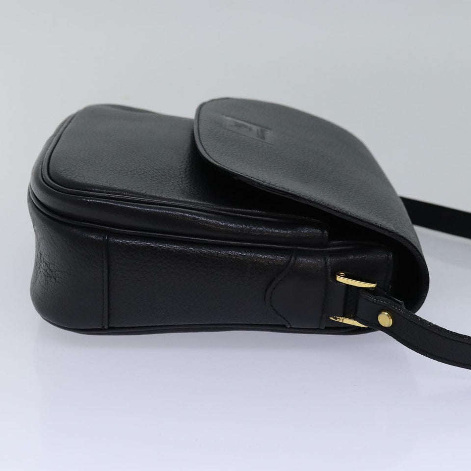 Luxury BurberrySs Shoulder Bag Leather Black Auth ep4503