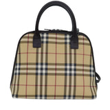 Luxury Burberry Nova Check Hand Bag PVC 2way Beige Auth ep4689
