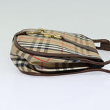 Luxury BurberrySs Nova Check Shoulder Bag Canvas Beige Auth ep4701