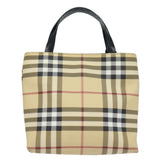 Luxury Burberry Nova Check Hand Bag PVC Beige Auth ep4717