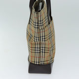 Luxury BurberrySs Nova Check Tote Bag Canvas Beige Auth ep4730
