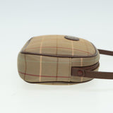 Luxury BurberrySs Nova Check Shoulder Bag Canvas Beige Auth ep4737
