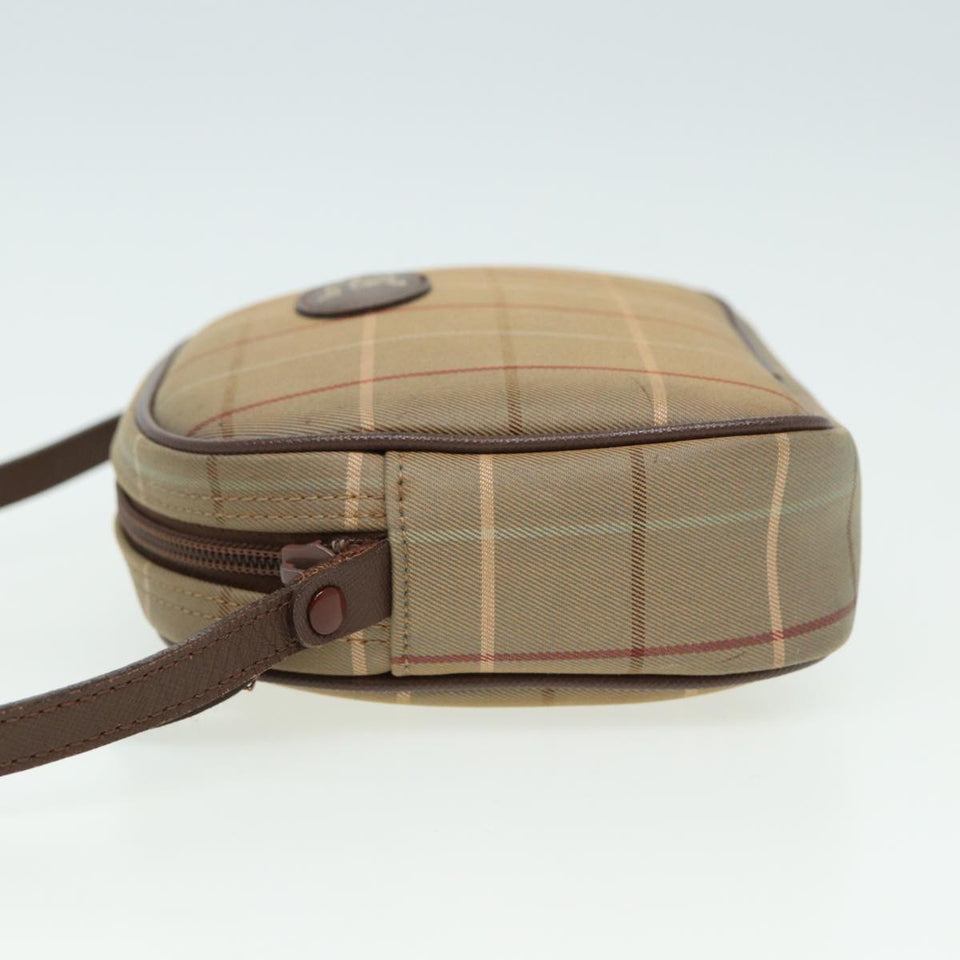 Luxury BurberrySs Nova Check Shoulder Bag Canvas Beige Auth ep4737