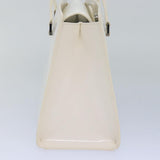 Luxury Burberry Nova Check Hand Bag Enamel White Auth ep4744