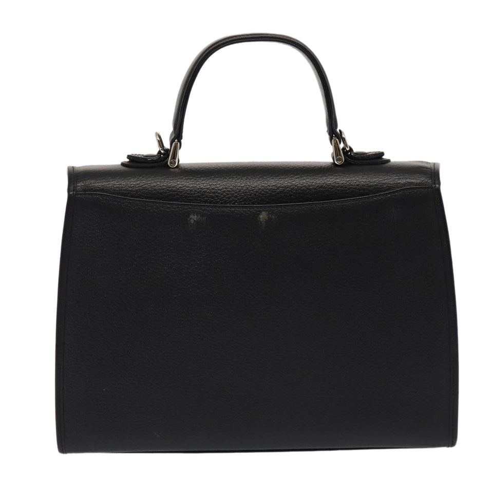 Luxury BurberrySs Hand Bag Leather 2way Black Auth ep4940