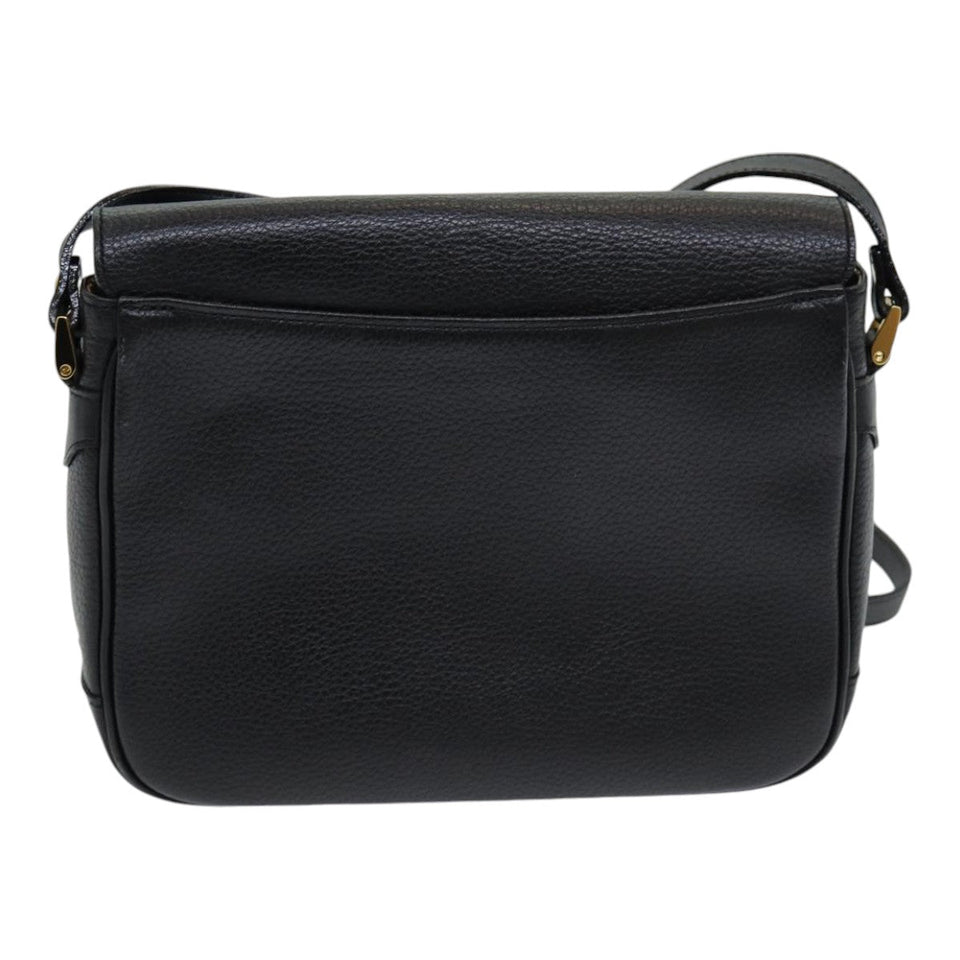 Luxury BurberrySs Shoulder Bag Leather Black Auth ep5024