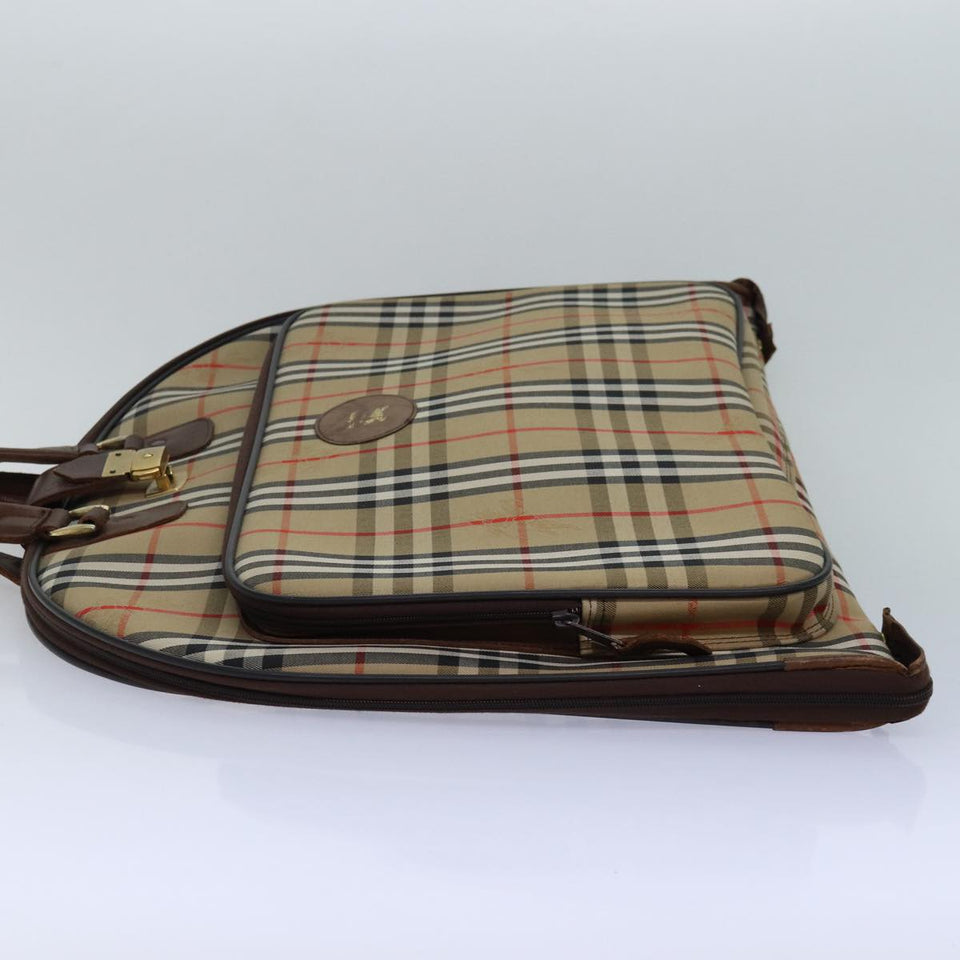 Luxury BurberrySs Nova Check Garment Cover Canvas Beige Brown Auth ep5154