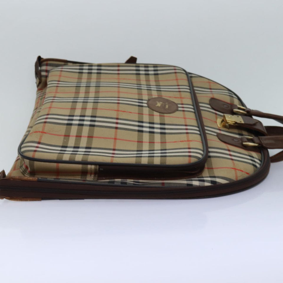 Luxury BurberrySs Nova Check Garment Cover Canvas Beige Brown Auth ep5154