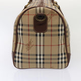 Luxury BurberrySs Nova Check Boston Bag PVC Leather 2way Beige Auth ep5370