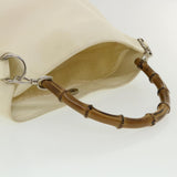 Gucci Bamboo Shoulder Bag Canvas 2way White 1577 ep700