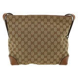 Gucci Web Sherry Line GG Canvas Shoulder Bag Beige Brown Green 337598 ep701