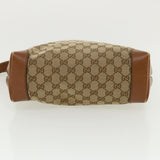 Gucci Web Sherry Line GG Canvas Shoulder Bag Beige Brown Green 337598 ep701