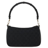 Gucci GG Canvas Bamboo Hand Bag Black 001.3870 001274 ep811