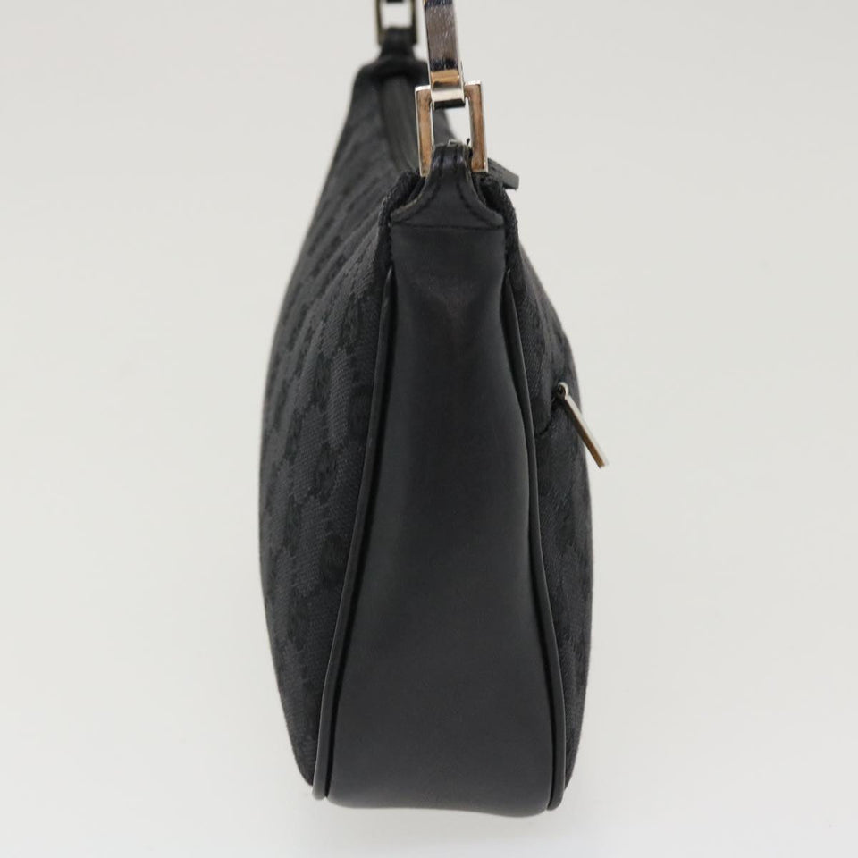 Gucci GG Canvas Bamboo Hand Bag Black 001.3870 001274 ep811