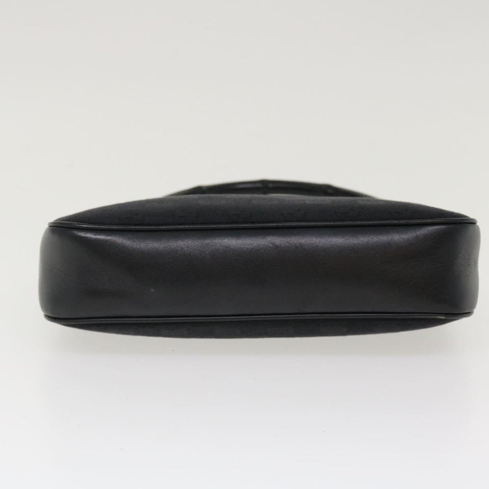 Gucci GG Canvas Bamboo Hand Bag Black 001.3870 001274 ep811