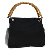 Gucci Bamboo Shoulder Bag Nylon Leather Black 000•1014•0575 5 ep820