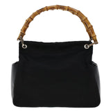 Gucci Bamboo Shoulder Bag Nylon Leather Black 000•1014•0575 5 ep820
