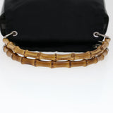 Gucci Bamboo Shoulder Bag Nylon Leather Black 000•1014•0575 5 ep820