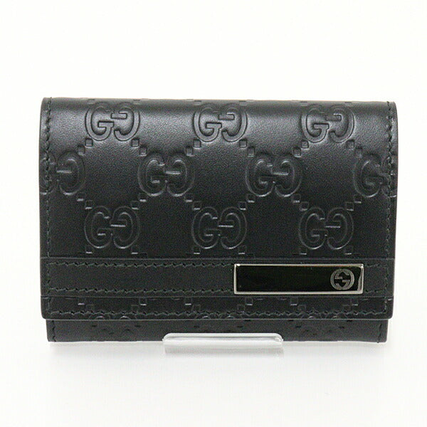 Gucci Card Case 251727 leather black Interlocking G