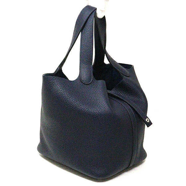 Hermes Handbag Taurillon Clemence Bruny Pico Tan Lock MM