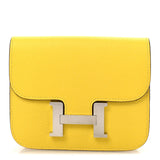 Hermes Epsom Constance Slim Wallet Jaune de Naples