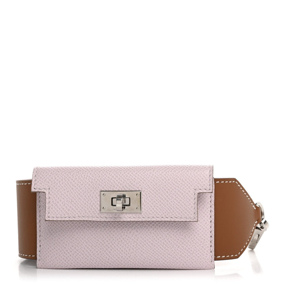 Hermes Swift Epsom Pocket Kelly Shoulder Strap Gold Mauve Pale