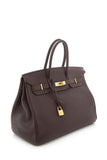 HermesChocolate 35 CM Birkin Handbag