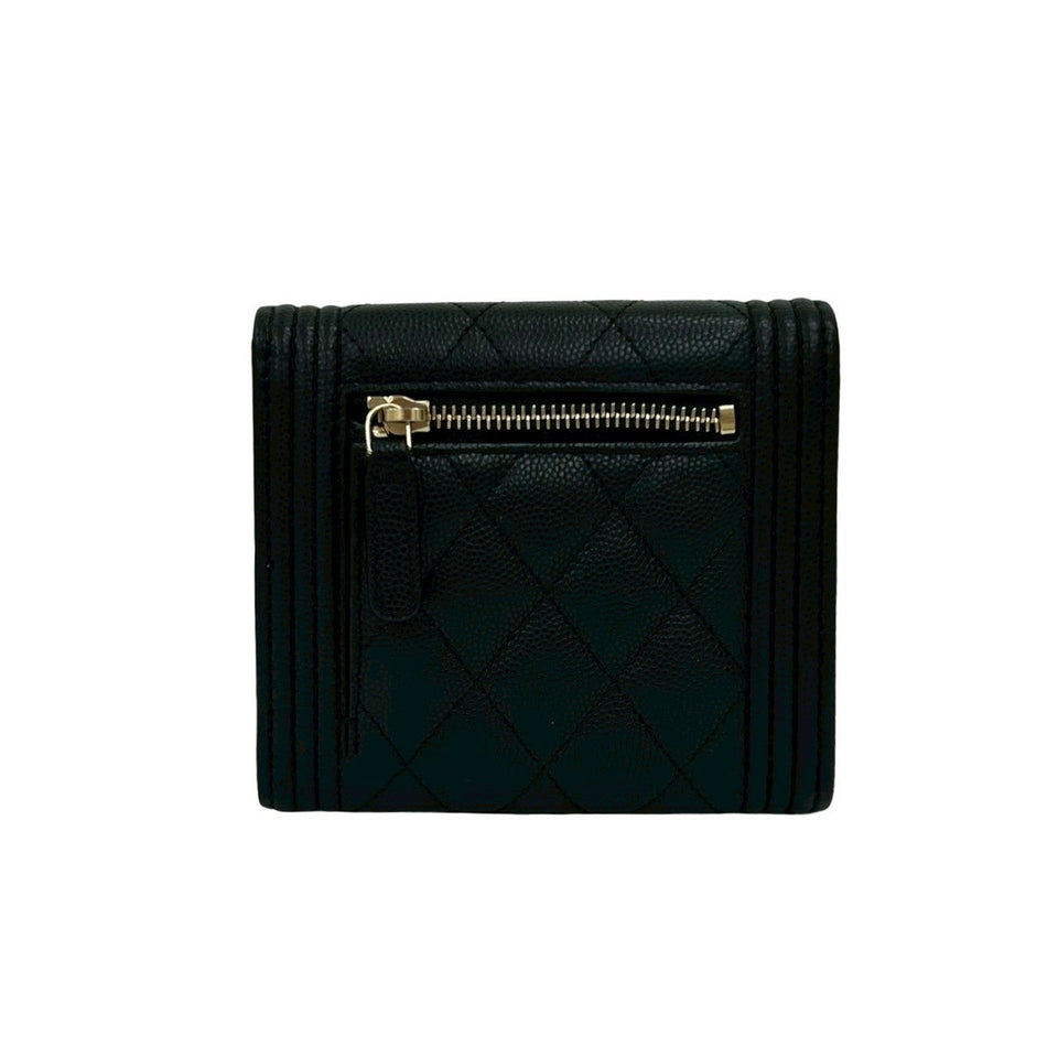 Chanel Boy Chanel Caviar Trifold Wallet