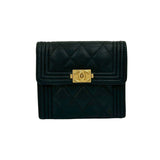 Chanel Boy Chanel Caviar Trifold Wallet
