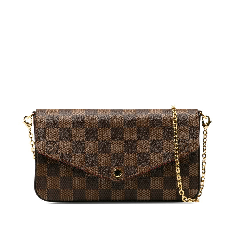 Louis Vuitton Louis Vuitton Damière Shoulder Bag PVC/Leather Brown