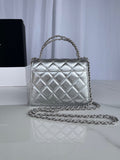Chanel Silver Mini Quilted Chain Bag – Bags Junction