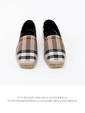 Luxury Burberry Check Espadrilles Shoes Brown