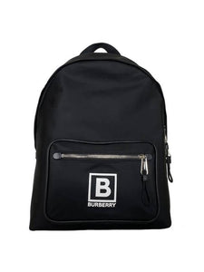 Luxury Burberry Abbeydale B Logo Nylon Backpack Black