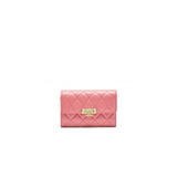 Chanel CAVIAR MEDIUM FLAP WALLET ROSE PINK WITH GOLD CC LOGO