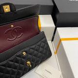 Chanel Classic Medium Flap Bag Black Caviar Gold – Bags Junction