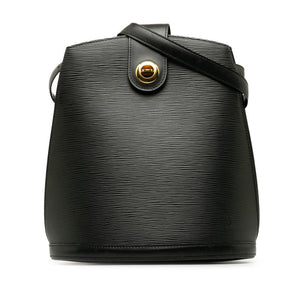 Louis Vuitton Epi Cluny Shoulder Bag Noir Black Leather Women's