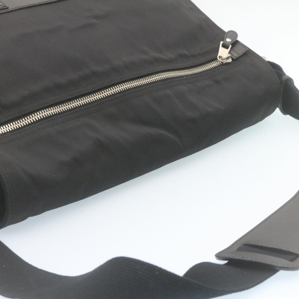 Gucci Sherry Line Messenger Bag Shoulder Bag Nylon Black fm1186
